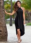 Front View Waterfall Maxi Dress