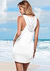 Back view Zip-Front Hooded Cover-Up