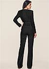 BACK View Belted Pant Suit Set