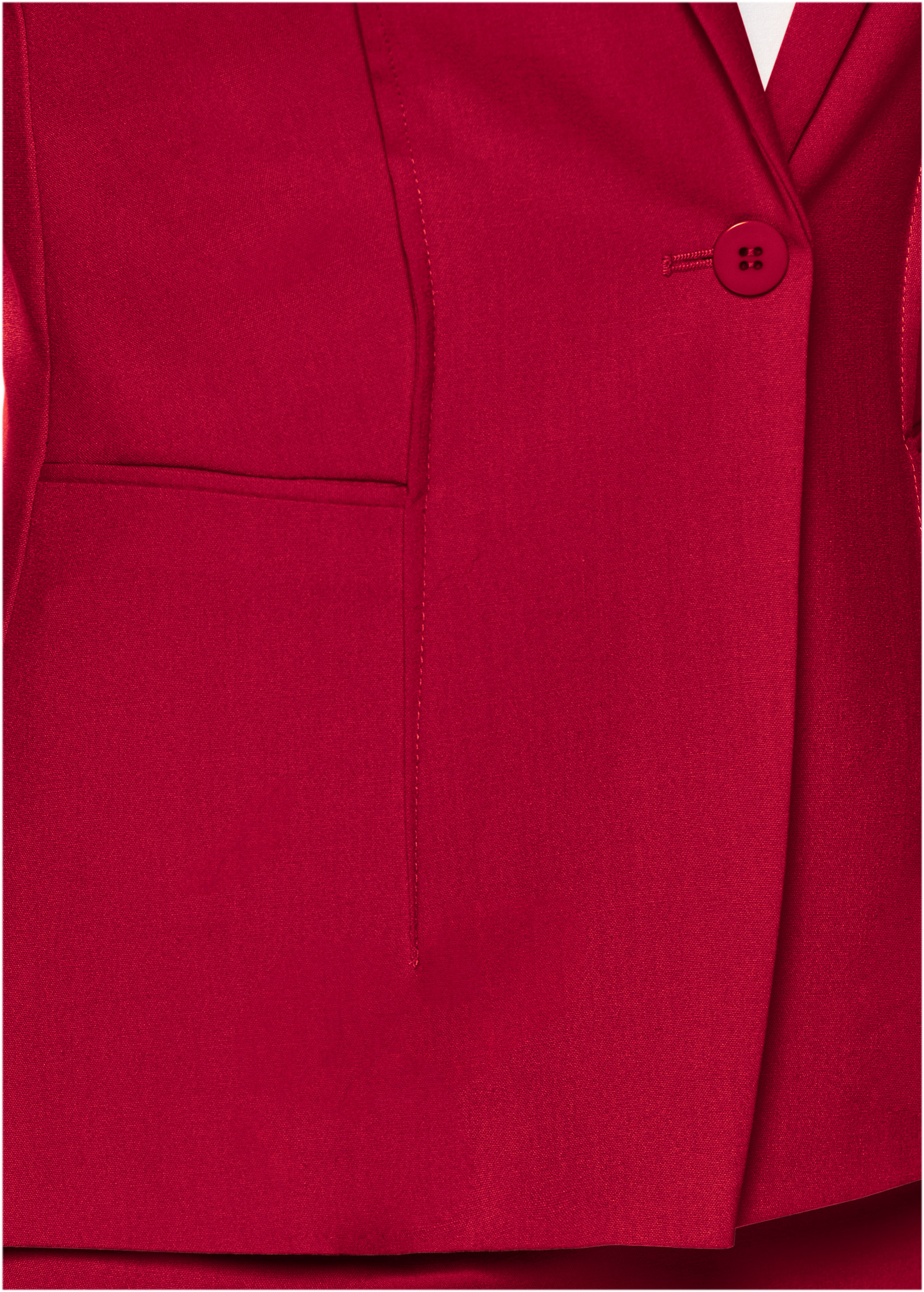 red pencil skirt suit