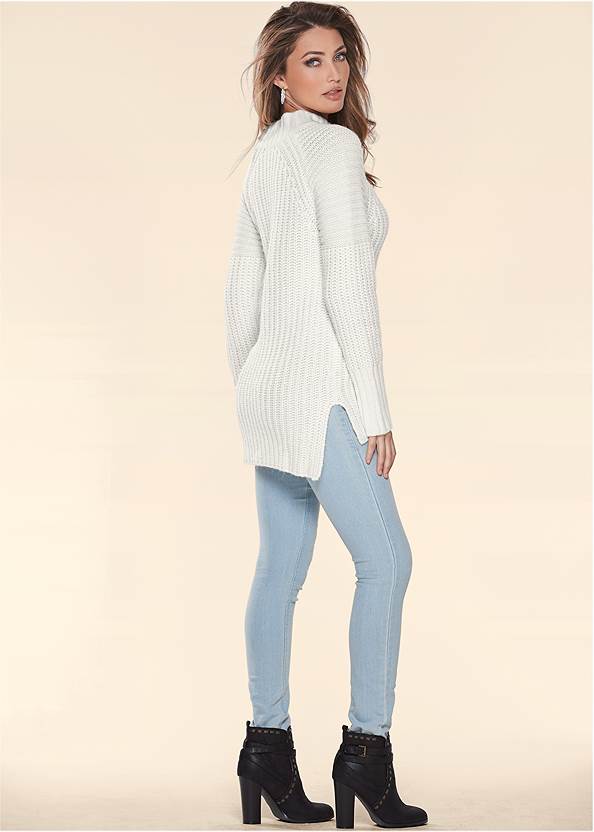 Alternate view Mock-Neck Ribbed Sweater
