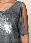 Alternate View Feather Cold-Shoulder Tee