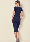 Back View Basic High Neck Dress, Any 2 For $49