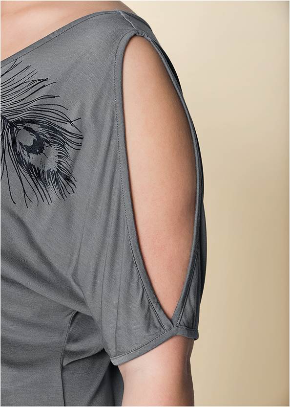 Alternate view Feather Cold-Shoulder Tee