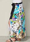 Alternate view Belted Print Maxi Skirt