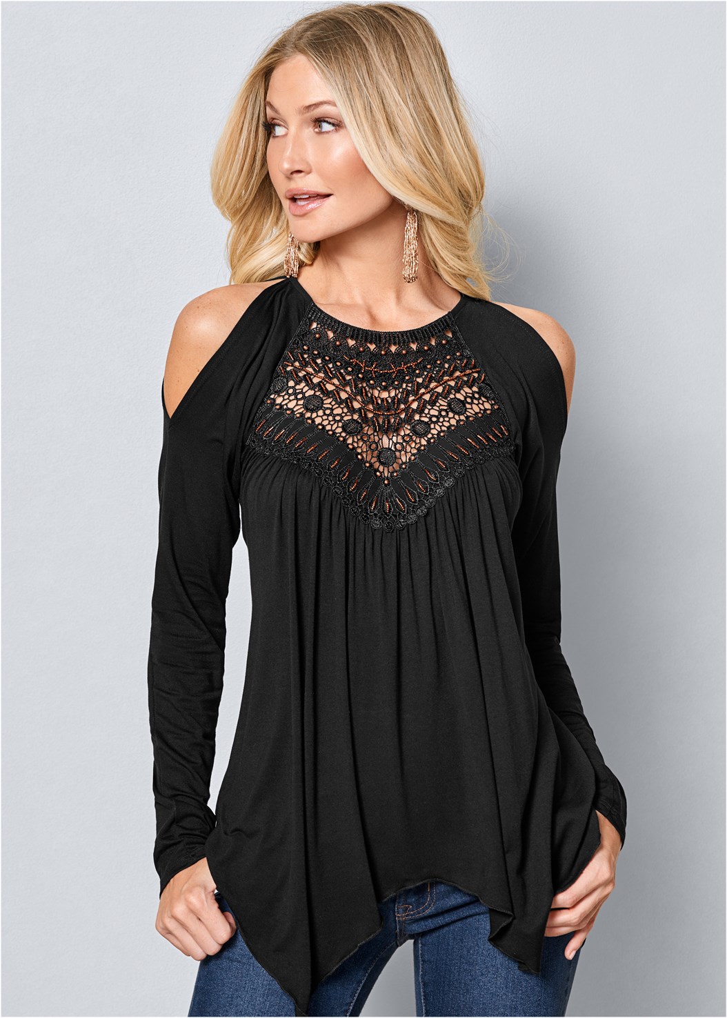 Crochet Cold Shoulder Top | VENUS