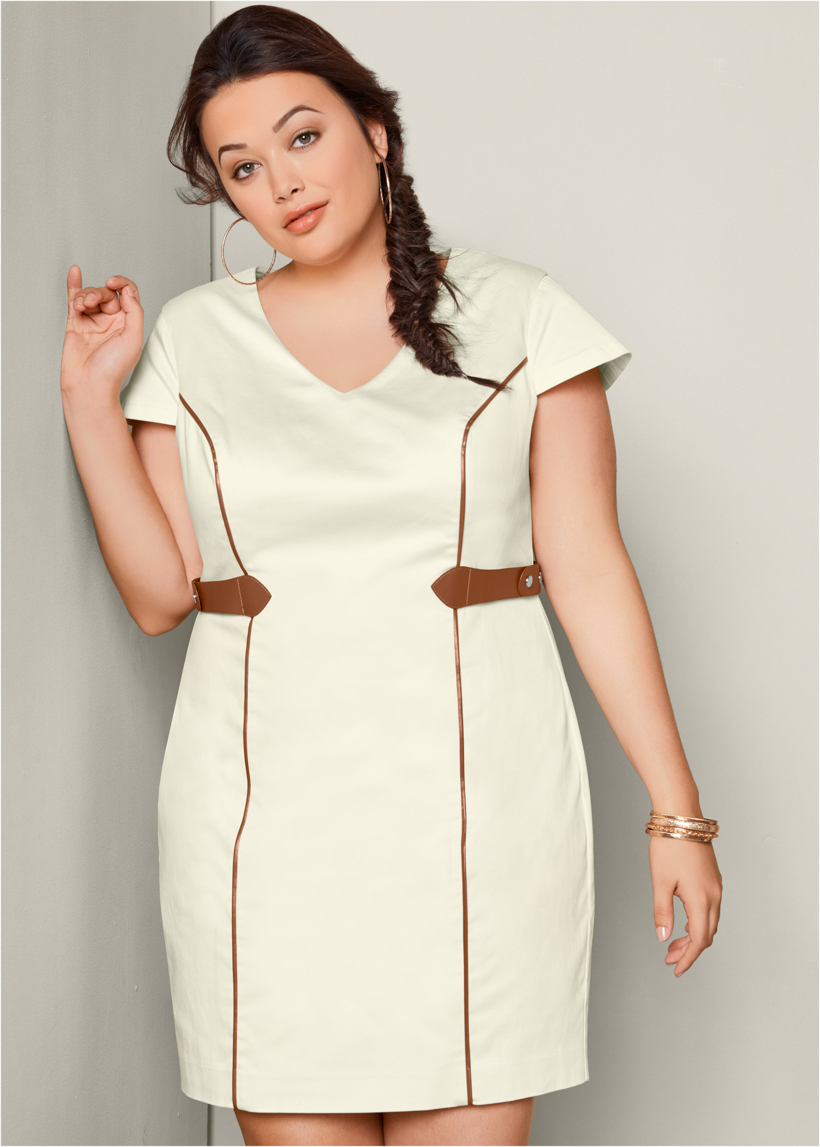 venus plus size white dresses