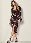 Front View Floral Dress With Slit