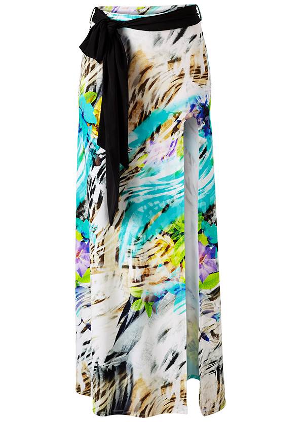 Alternate view Belted Print Maxi Skirt