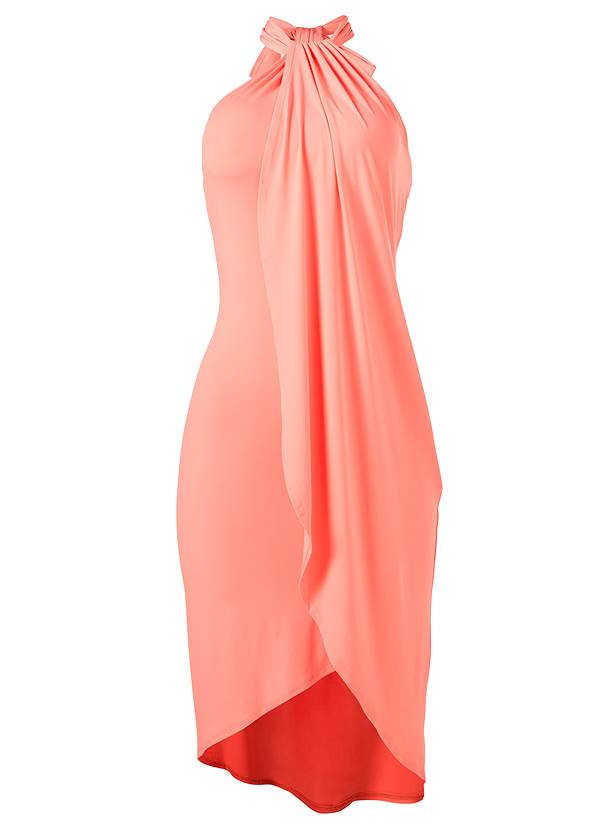 Front view Waterfall Maxi Dress