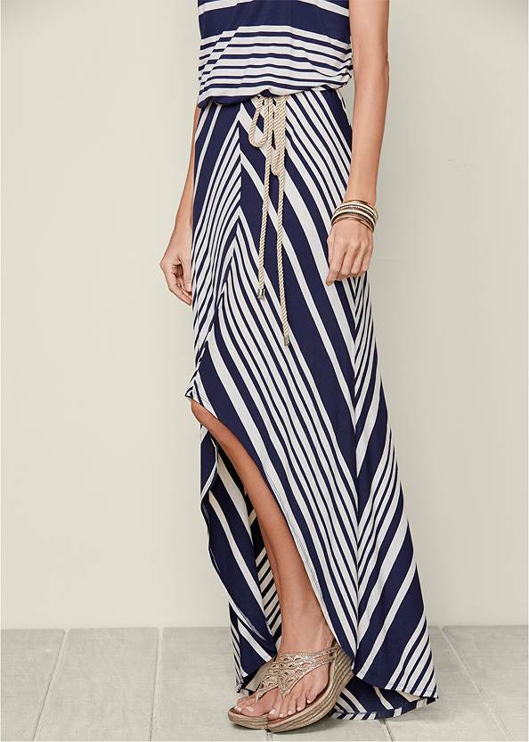 Alternate view Strapless Stripe Maxi Dress