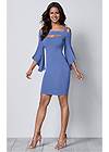 Full front view Cold-Shoulder Bodycon Dress
