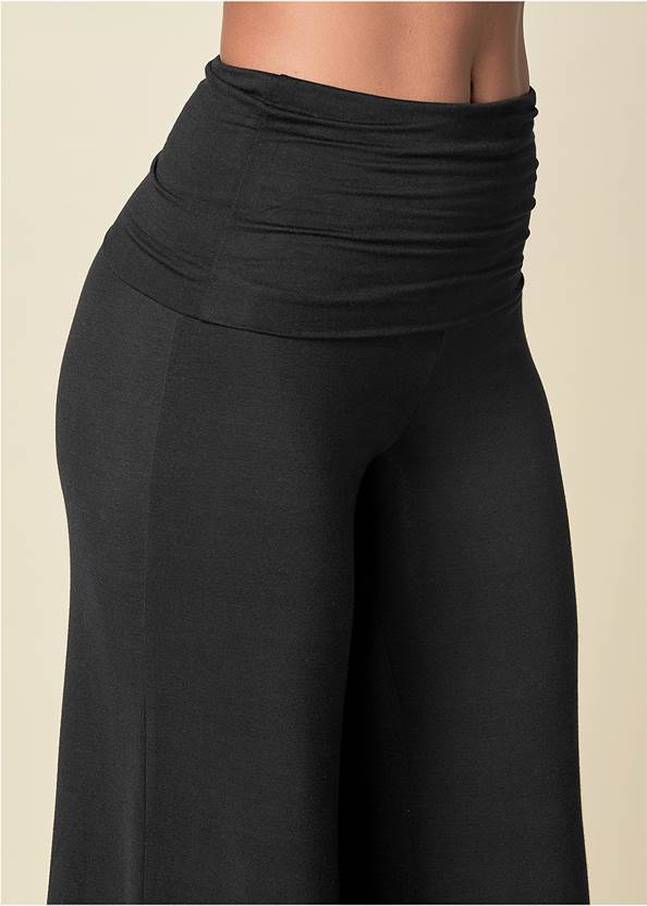 Easy Foldover Pants in Black | VENUS