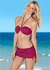 Front View Shapely Ruched Bandeau Top