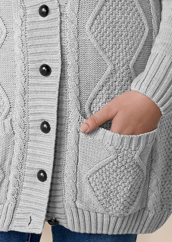 Alternate view Button-Front Knit Cardigan
