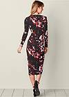 Back View Floral Dress With Slit