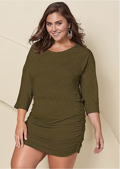 Plus Size Ruched Detail Dress