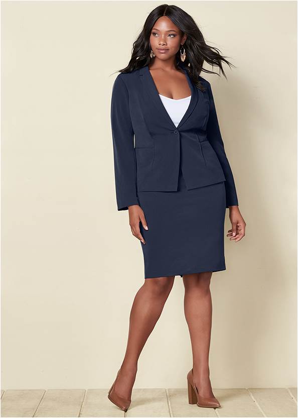 Pencil Skirt Suit Set,Basic Cami Two Pack