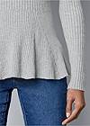 Alternate View Ribbed Peplum Sweater