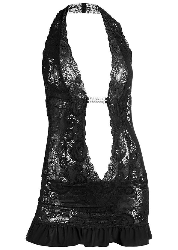 Alternate view Deep V Sheer Lace Negligee