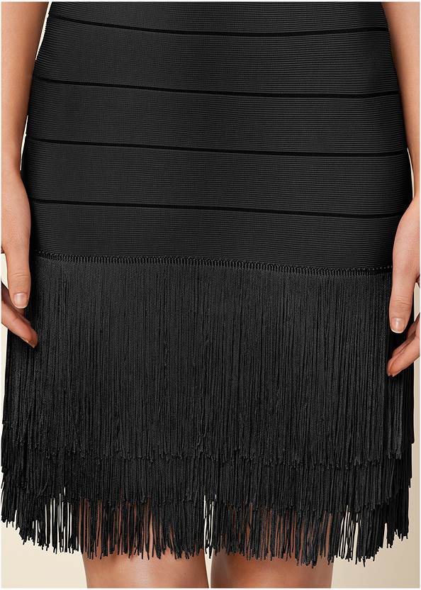 Alternate View Bandage Fringe Dress