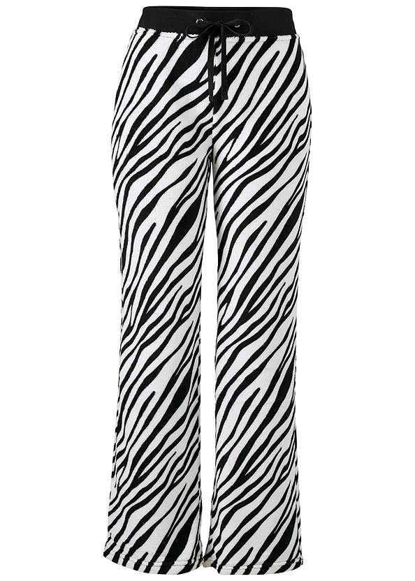Wooby Plush Pajama Pants in Zebra | VENUS
