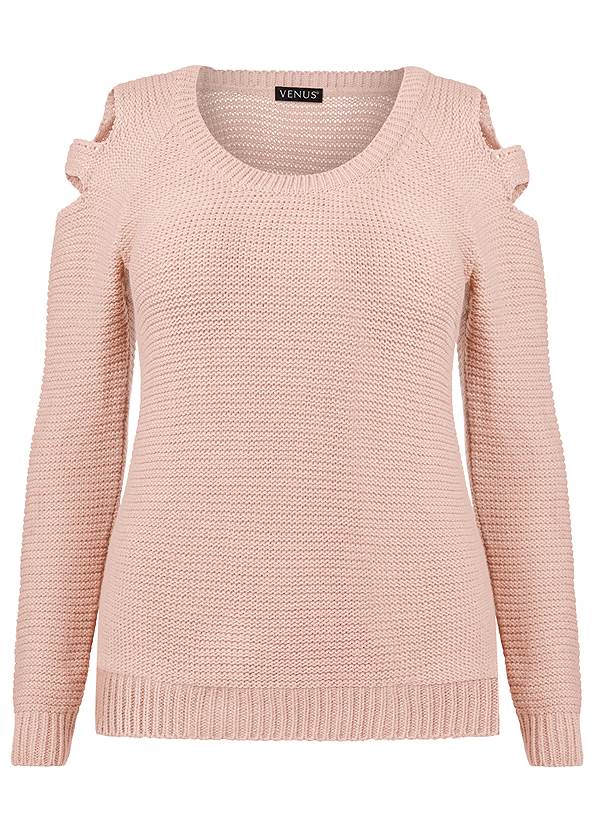 ALTERNATE VIEW Cutout Sleeve Sweater