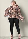 Front view Leopard Bell Sleeve Top
