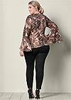 Back view Leopard Bell Sleeve Top