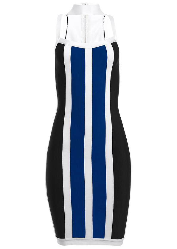 Alternate View Striped Bodycon Mini Dress