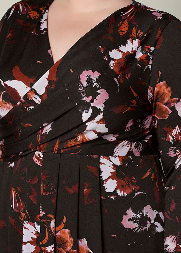 Plus Size Floral Dress With Slit | VENUS