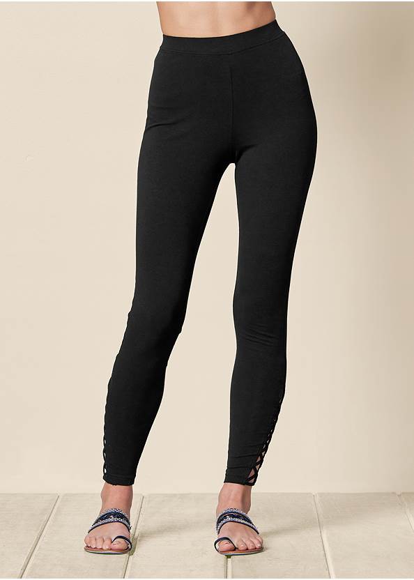 Front view Ankle Detail Leggings