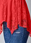 Alternate View Lace Inset Smocked Top