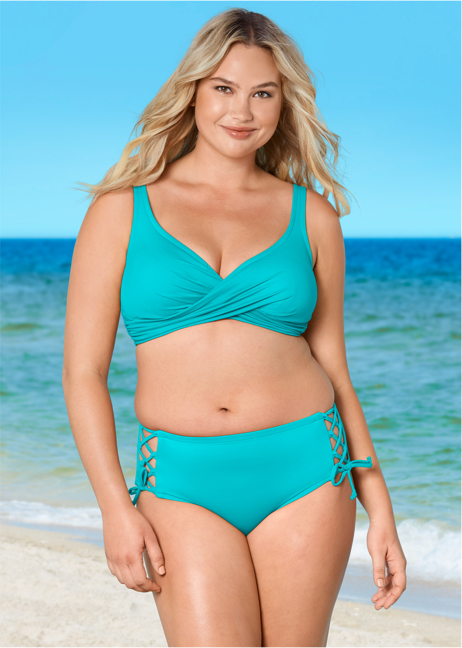 plus size wrap bikini top