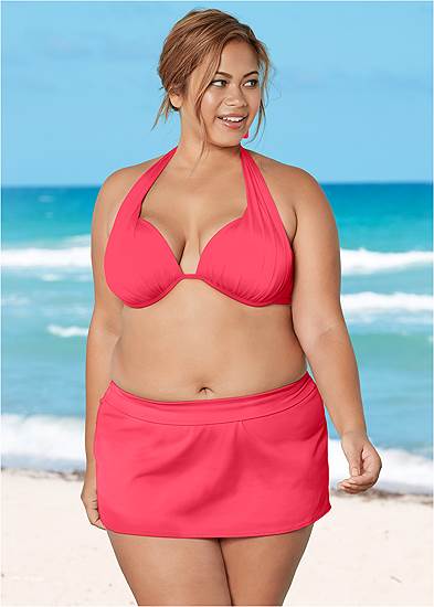 Plus Size Marilyn Underwire Push-Up Halter Top