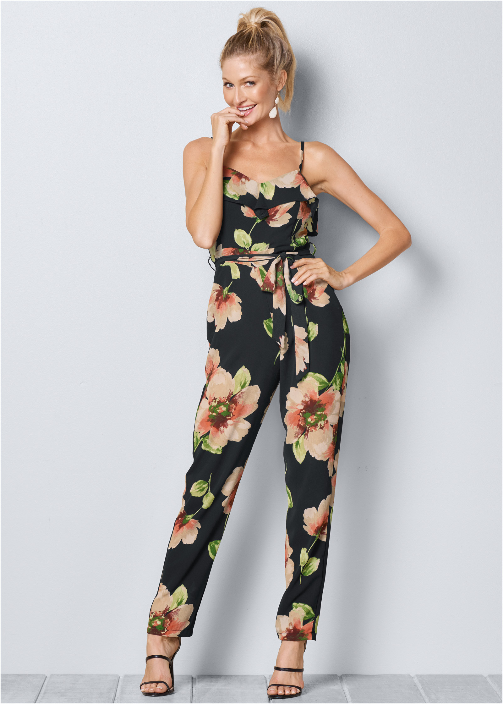 tight flared jumpsuit
