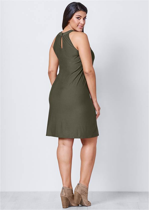 Back View Casual A-Line Dress