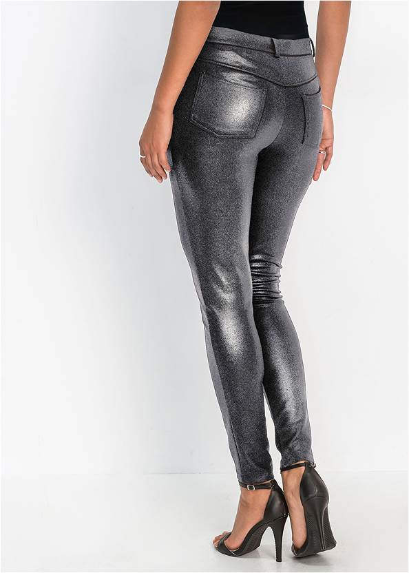 Back View Metallic Pants