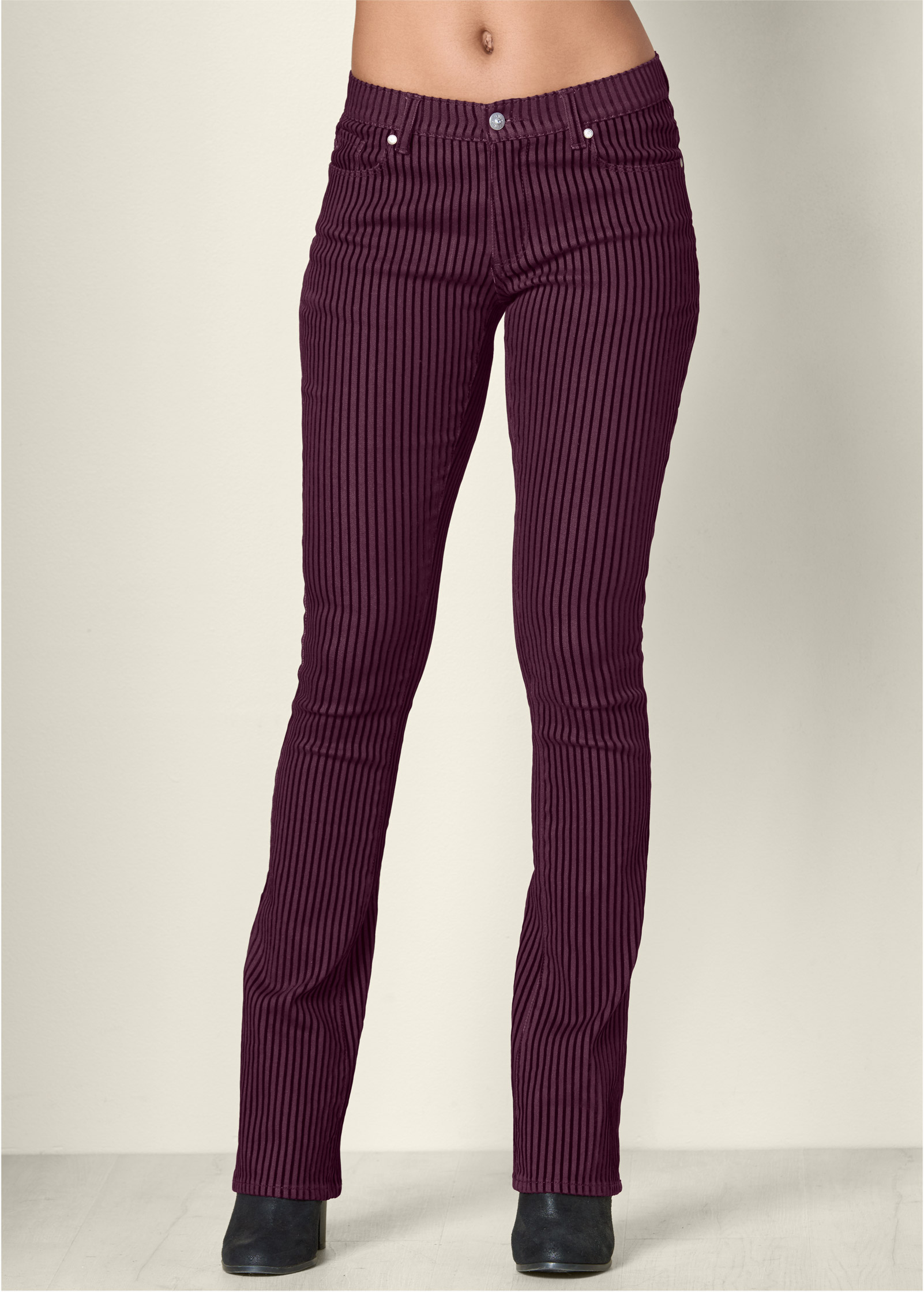 jeans with velvet stripe