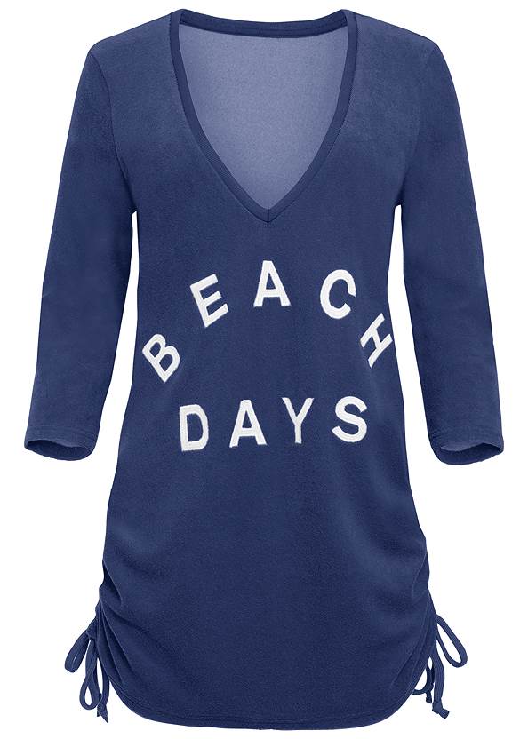 Ghost with background front view Deep-V Beach Cover-Up