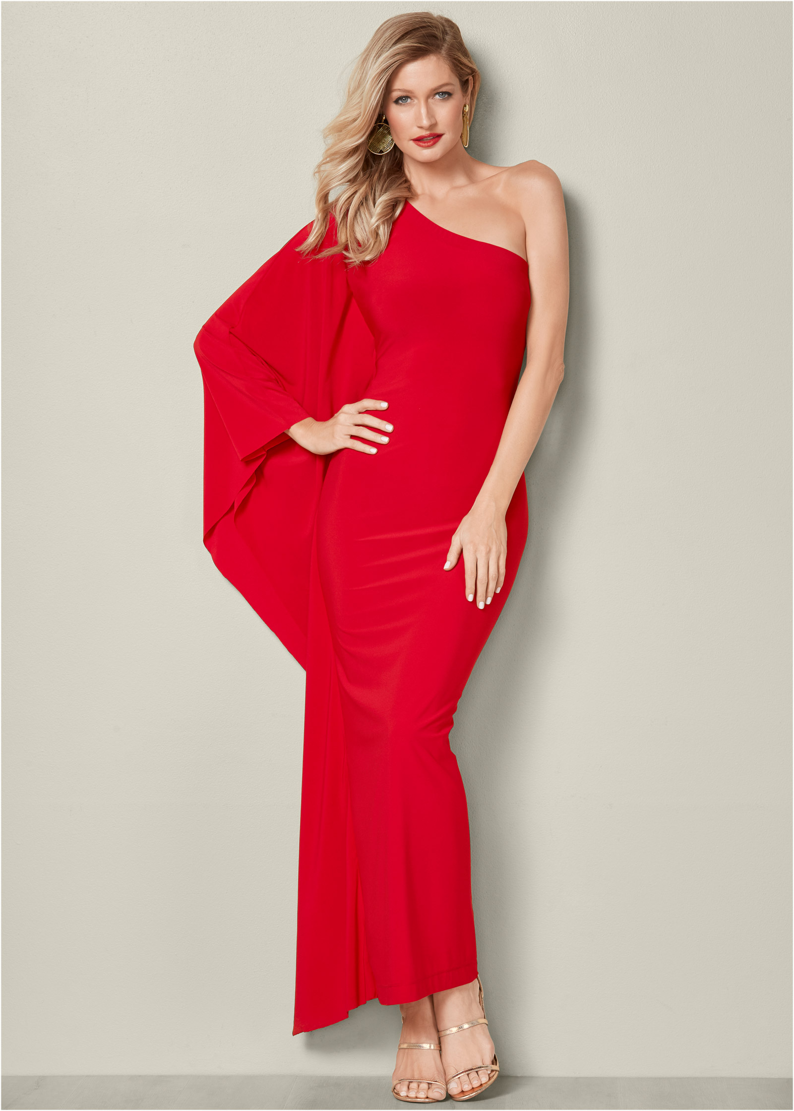 venus one shoulder dress