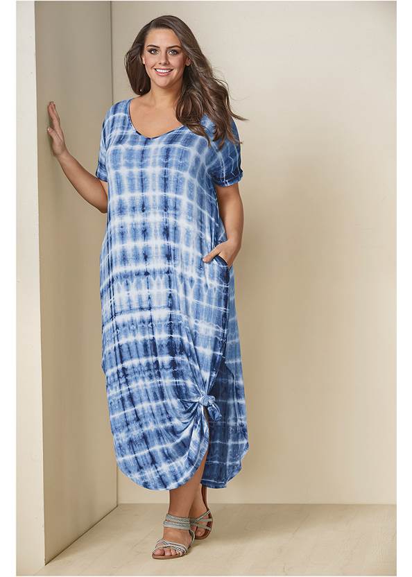 Front View Casual T-Shirt Maxi Dress