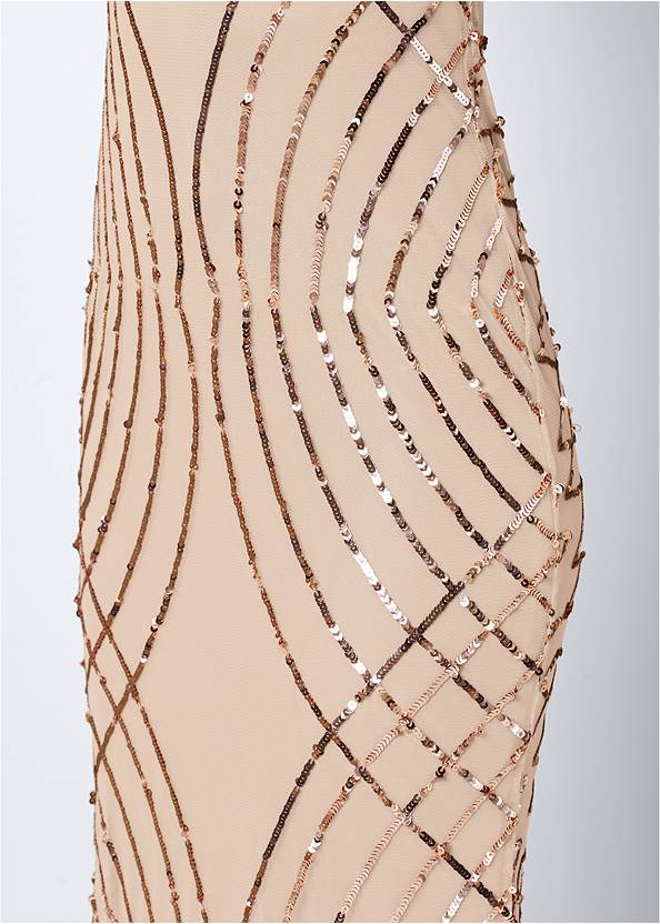 Alternate View Sequin Detail Long Dress