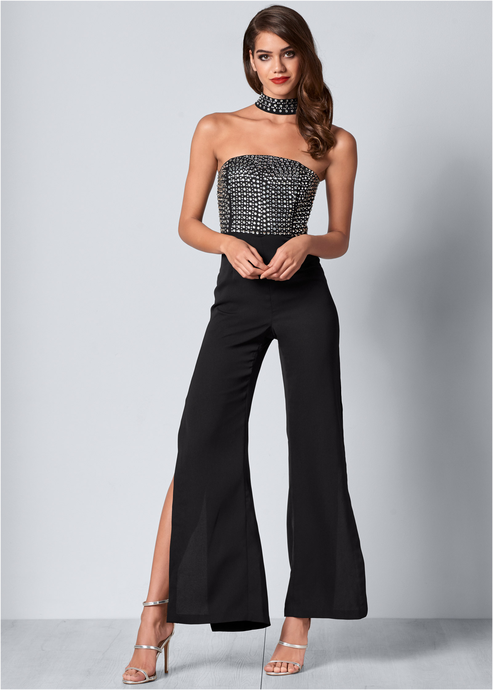 black jumpsuit for black tie event