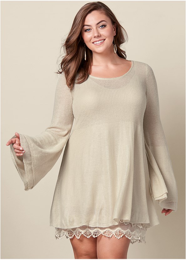 Plus Size Boho Sweater Dress | VENUS