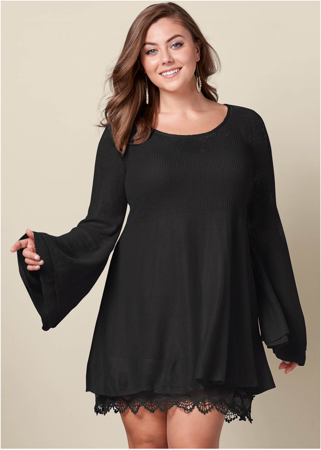 Plus Size Boho Sweater Dress | VENUS
