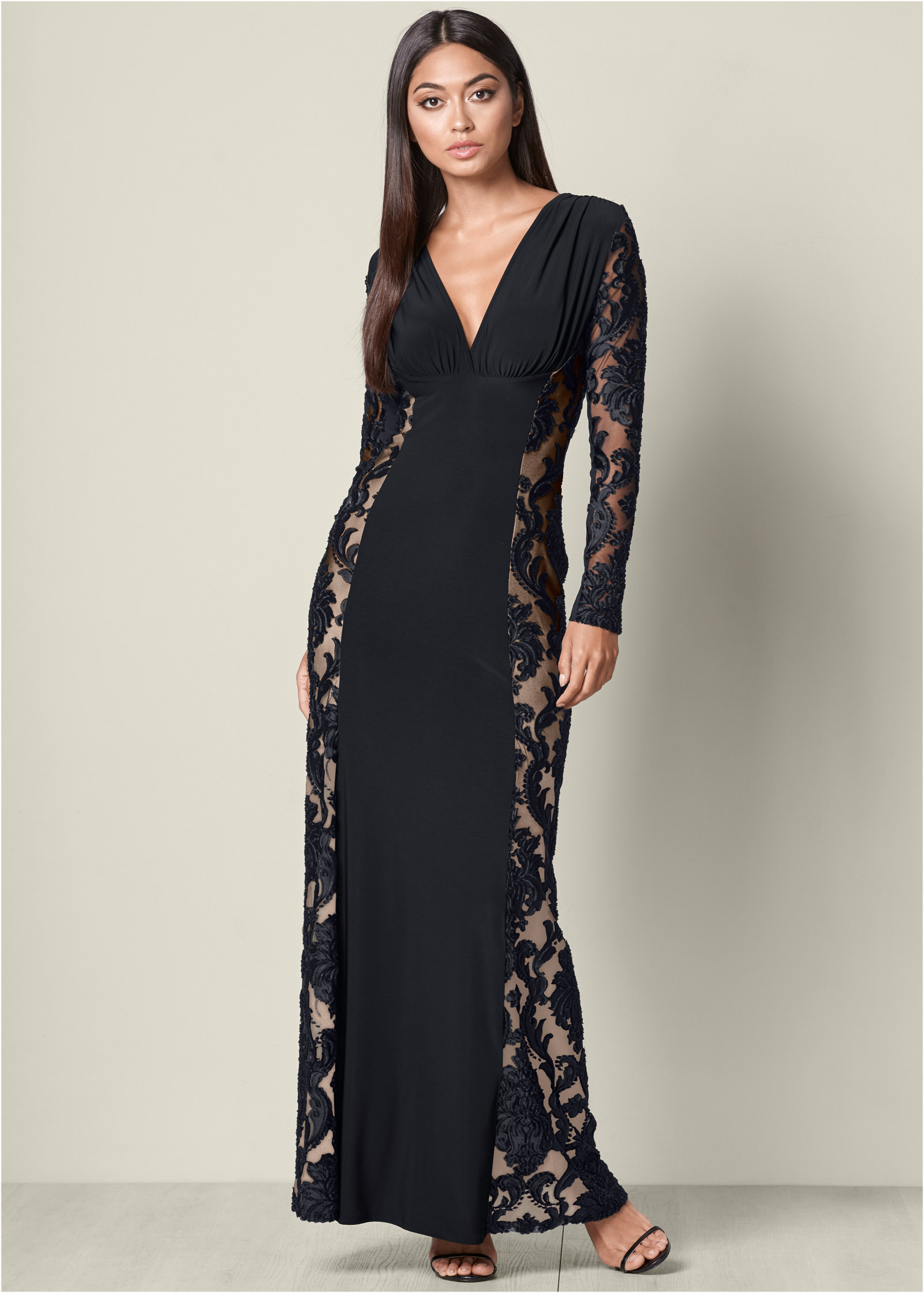 venus black lace dress