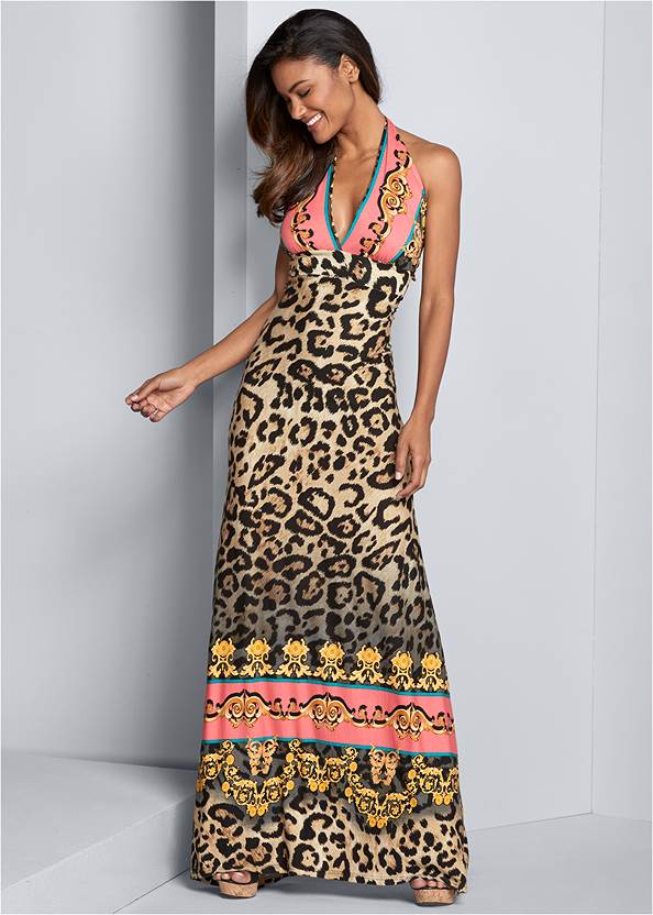 Alternate View Leopard Print Maxi Dress