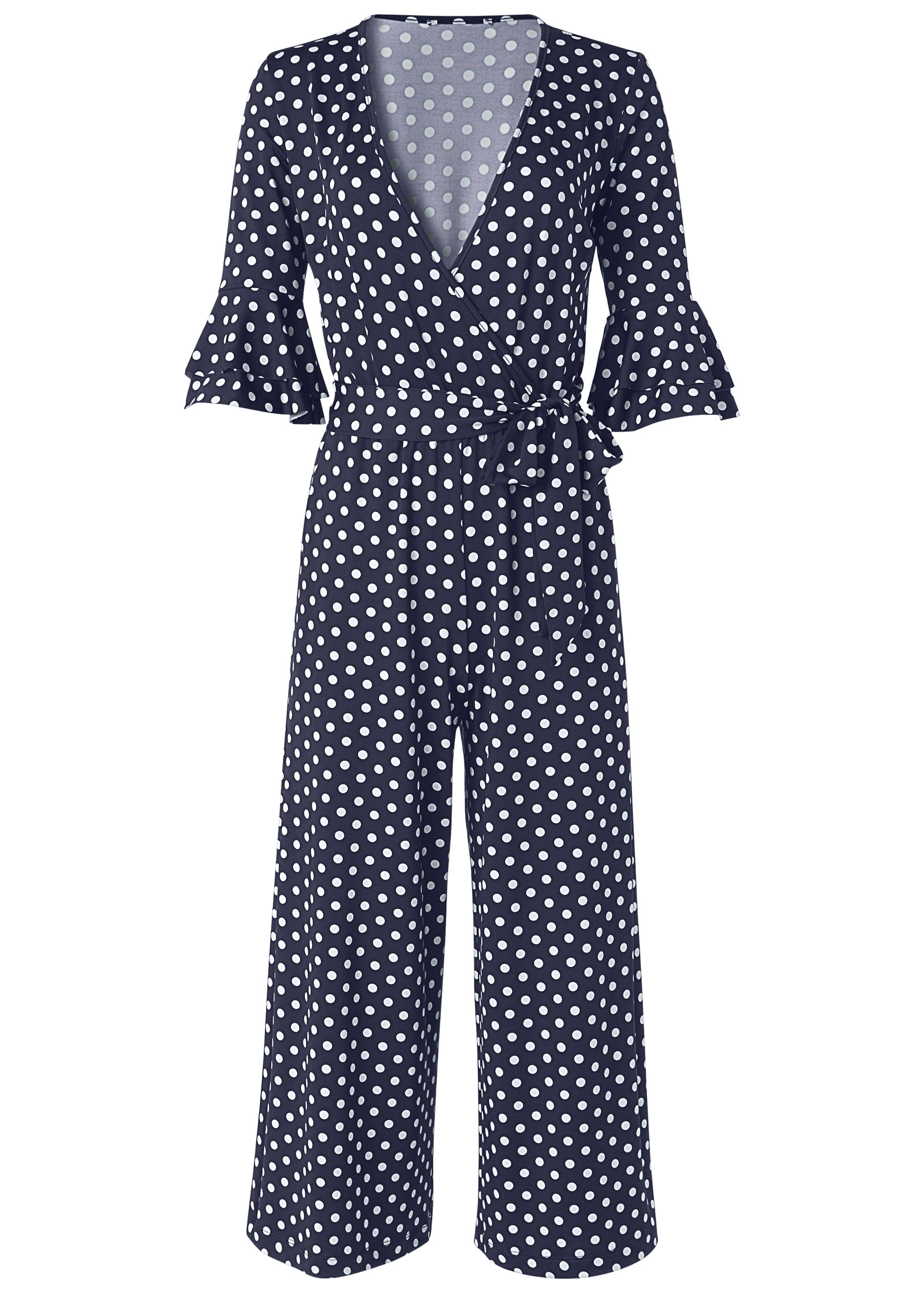 navy spotty jumpsuit