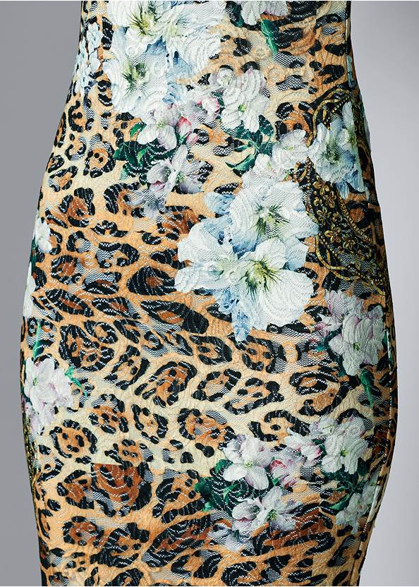 Alternative Print Lace Bodycon Dress